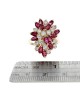 Ruby and Diamond Cluster Cocktail Ring